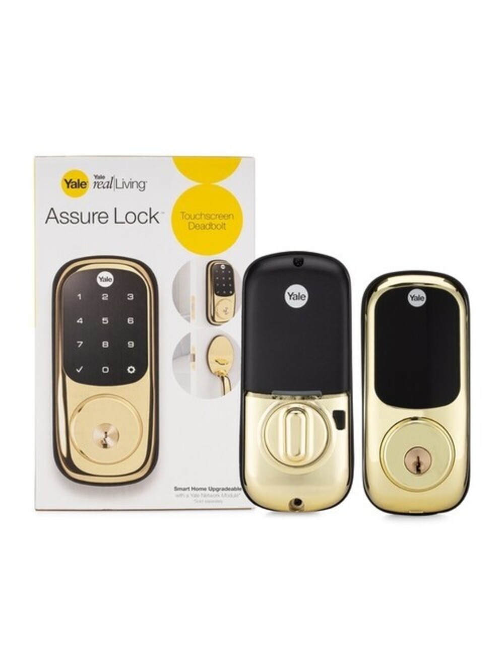 NEW Yale Assure Lock Touchscreen Keyed Deadbolt Polished Brass YRD226-NR-605